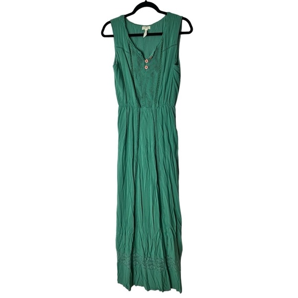 Matilda Jane Down In The Valley Maxi Dress Women’s Medium Green Boho Prairie - Picture 12 of 12